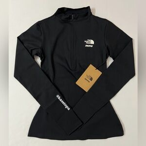 SKIMS x TNF The North Face Half Zip Up Refina Long Sleeve Top Black